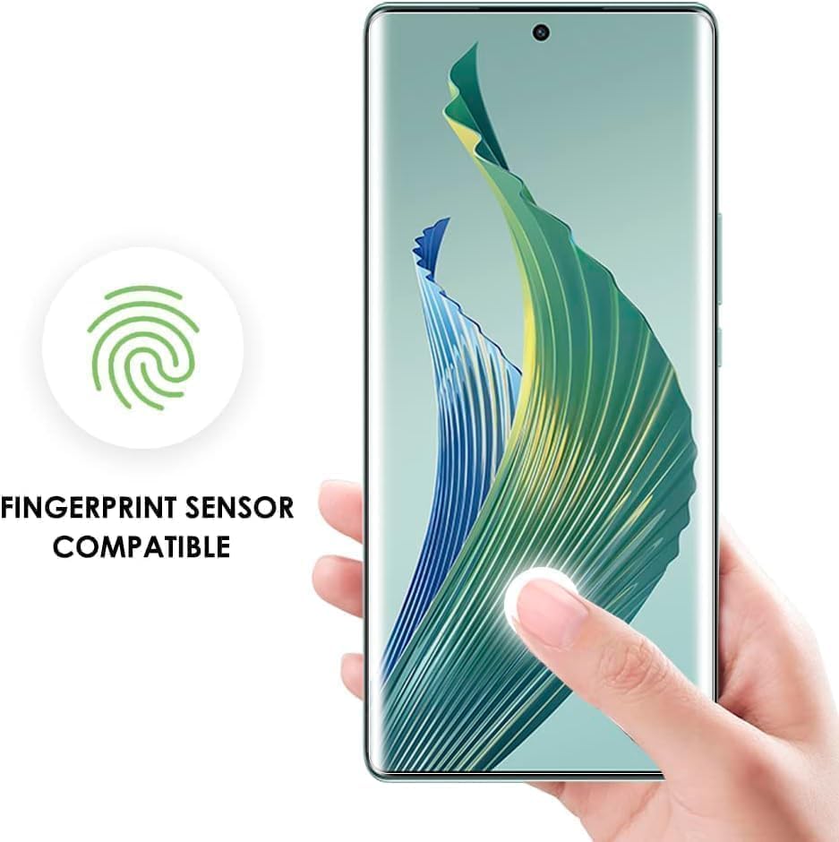 VIVO X200 PRO 5G Tempered Glass (Curved), (2 packs), Sensitive touch, Edge to Edge Full Glue Screen protector with Dry & Wet Wipes (Black) - Image 2