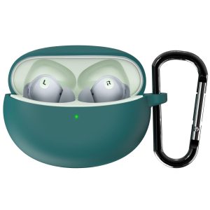 eZell Compatible with Oppo Enco Buds 2 Case Cover, Full Protective Silicone Pouch Dust-Proof Designed for Oppo Enco Buds 2 with Keychain, LED Visible