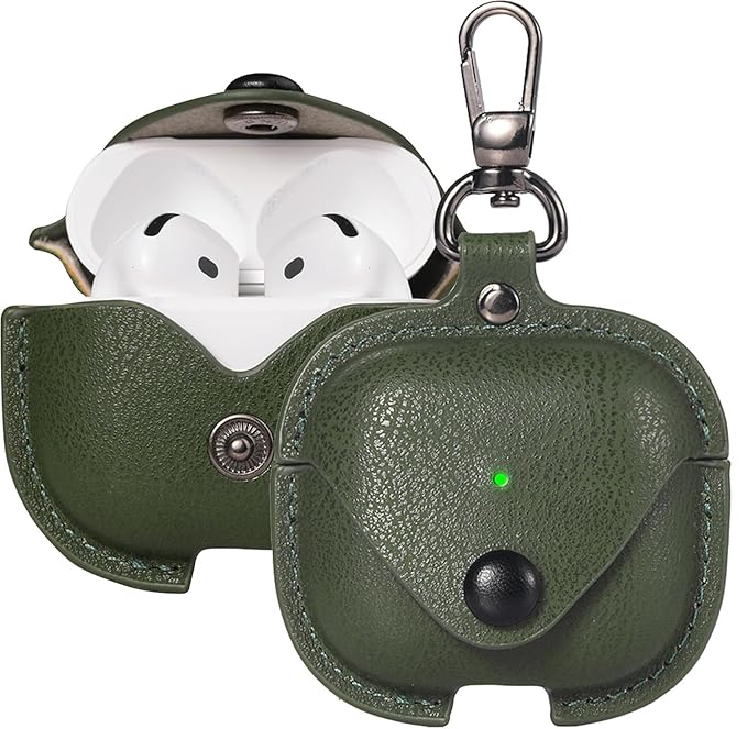 eZell Compatible AirPods Pro 3 Leather Case, Protective Cover with Keychain, Shockproof, Scratch Resistant, Compatible with Apple AirPods Pro 3 Wireless Earbuds - Image 2