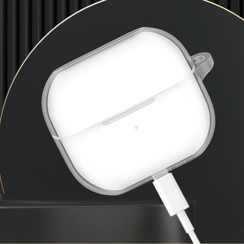 eZell Compatible Samsung Galaxy Buds3 Pro Case, Clear Hard Plastic TPU Cover with Keychain – Transparent Protective Case, Slim Lightweight Scratch-Resistant Shell Compatible for (Samsung Buds 3 Pro) - Image 3