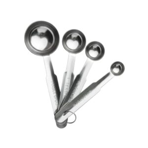 Shruthi Stainless Steel Measuring Spoons Set of 4 for Kitchen | Oil & Spice Measuring Spoons | Food-Grade Stainless Steel | Accurate ML Measurement | Rust-Resistant, Durable & Dishwasher Safe