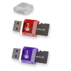 BS Power Mini SD Card Reader USB 3.0 for Micro SD/SDXC- TF T-Flash USB Adapter with Cap (2 Packs)