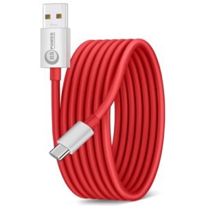 65w-6A Fast Charging Cable 1 Meter|USB to Type C Cable|Compatible with SUPERVOOC, WARP, Flash, DASH Charge & Qualcomm Quick Charge 3.0
