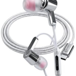 Type C Earphones with Mic & Control Button | Wired USB C in-Ear Earbuds with Microphone | Compatible with Smartphones, Tablets & Laptops