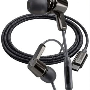 Type C Earphones with Mic & Control Button | Wired USB C in-Ear Earbuds with Microphone | Compatible with Smartphones, Tablets & Laptops