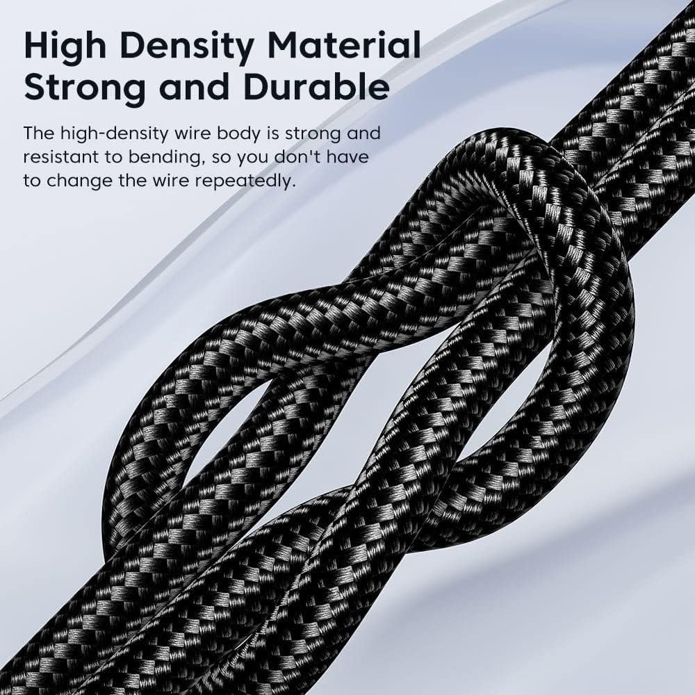 140W Type-C Fast Charging Cable 1.2M with Digital Display, Double Braided Heavy Duty Copper Wire for Data Sync & Charging for Mobiles, Tablets, Laptops & USB-C Devices - Image 2