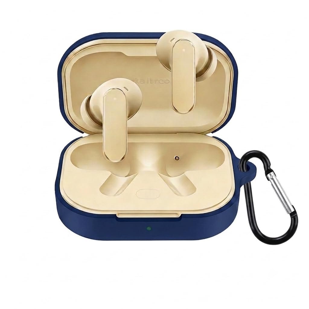 eZell Compatible with Realme Buds Air 8 Pro Case Cover, Full Protective Silicone Pouch Dust-Proof Designed for Realme Earbuds Air 8 Pro with Keychain, LED Visible - Image 2